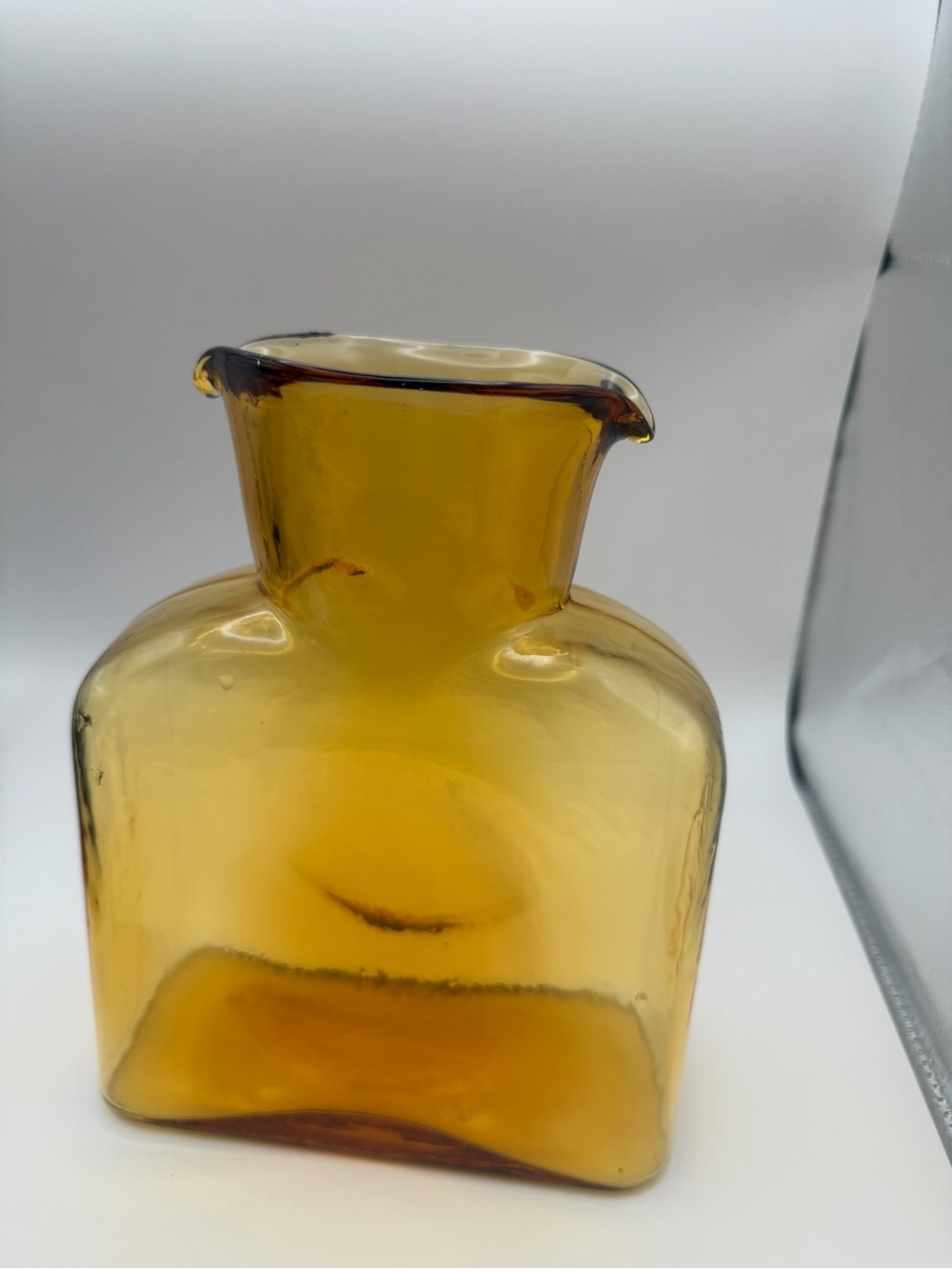Blenko Amber Glass water bottle